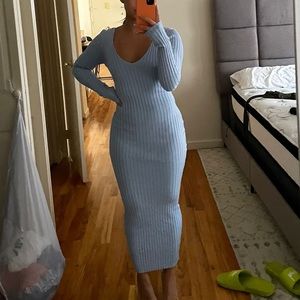 FN baby blue knit dress